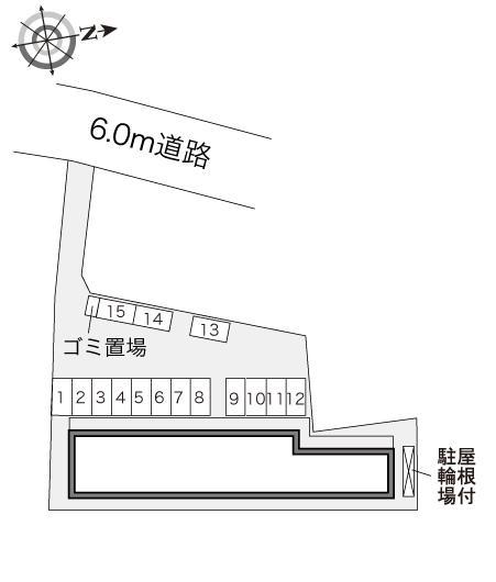 エステート栃の木(21128)の駐車配置図