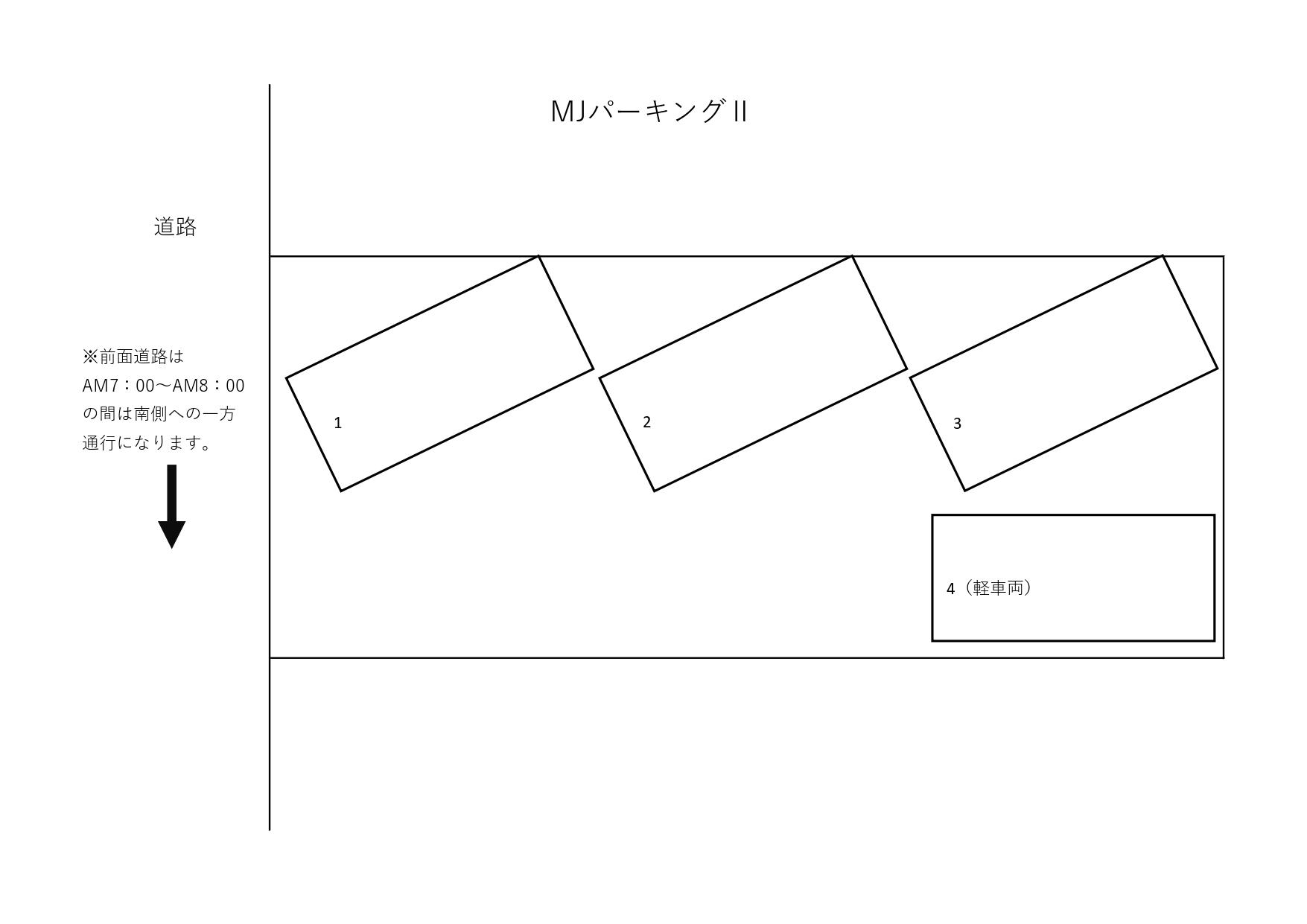 MJパーキングⅡの駐車配置図