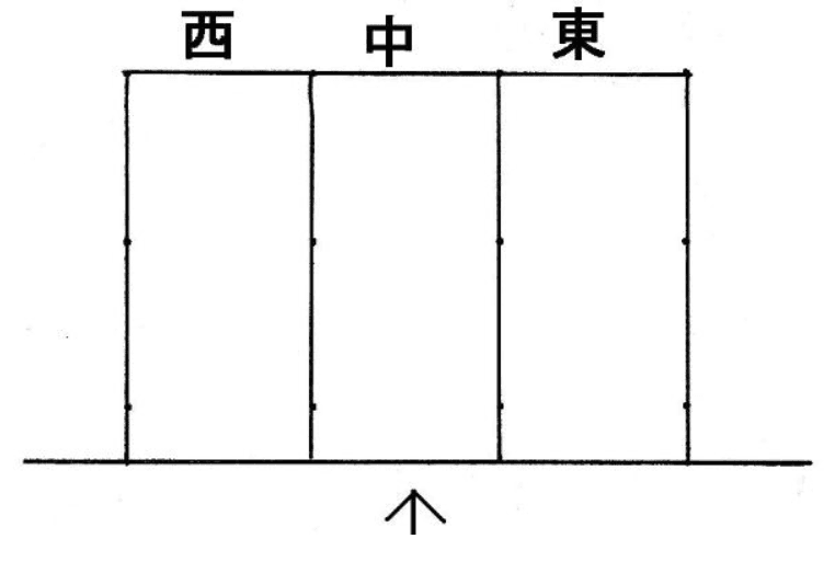 藤井駐車場の駐車配置図