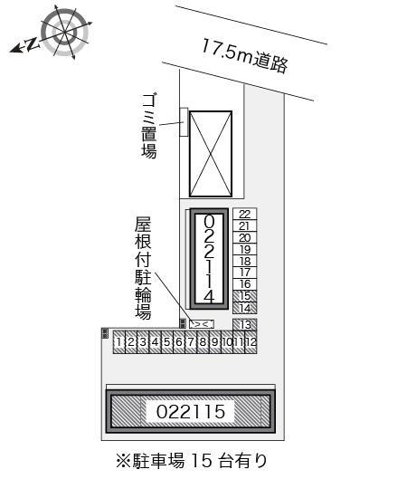 グランドゥールＢ(22115)の駐車配置図