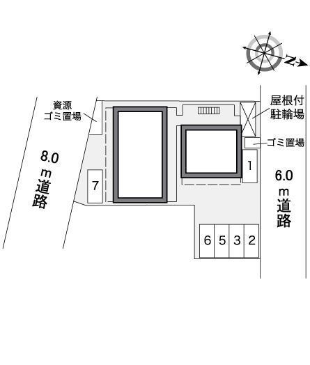フリーデン(36026)の駐車配置図