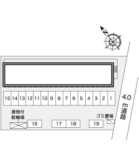 アンソレイエ　下山(26066)の駐車配置図
