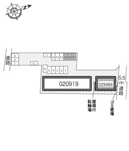 ルピナスⅡ(29484)の駐車配置図