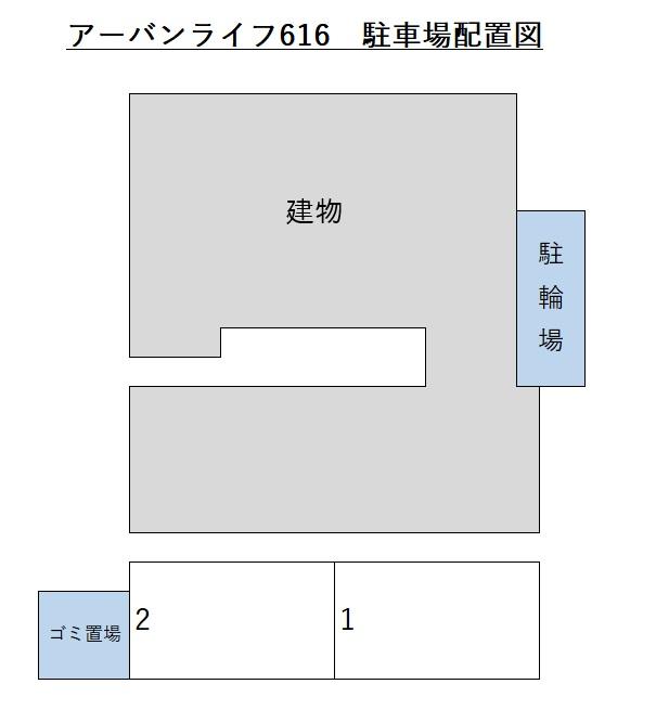 アーバンライフ616の駐車配置図