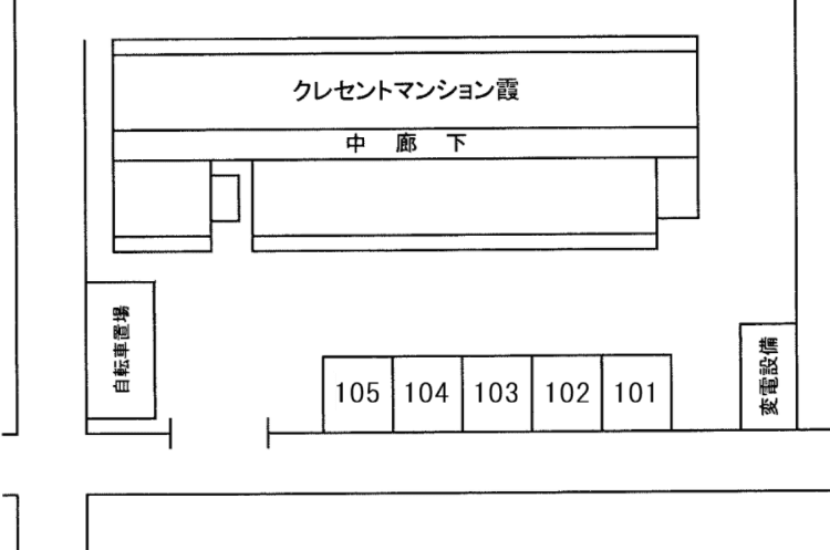 クレセントマンション霞の駐車配置図