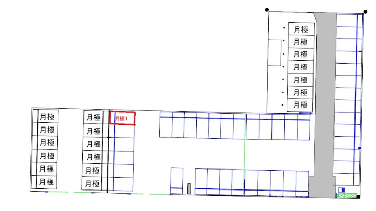 行田駅前第６の駐車配置図