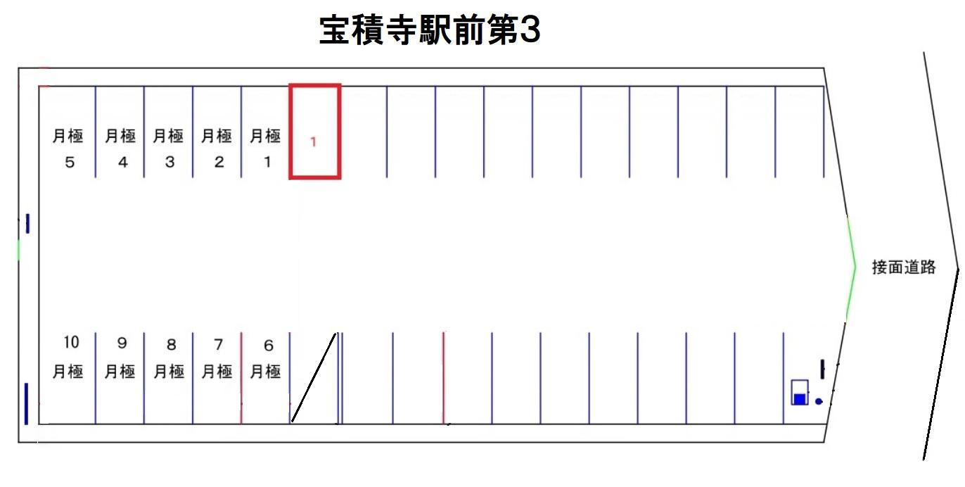 宝積寺駅前第３の駐車配置図