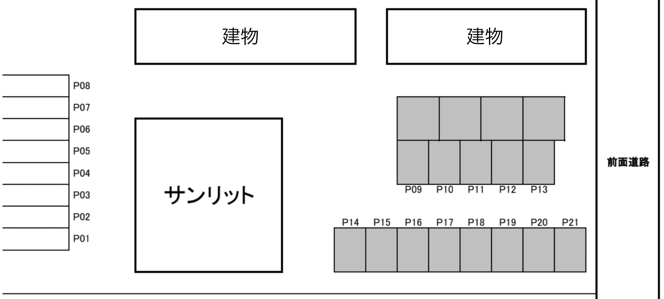 サンリットの駐車配置図
