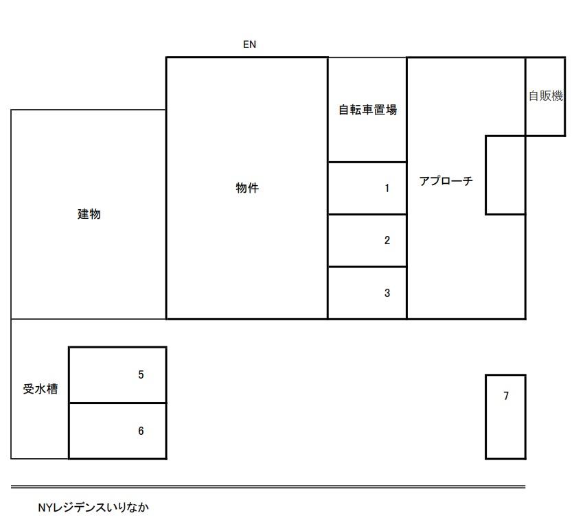 NYレジデンスいりなかの駐車配置図
