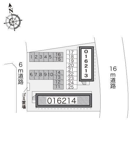 カネエーズ松ヶ丘Ｂ棟(16214)の駐車配置図