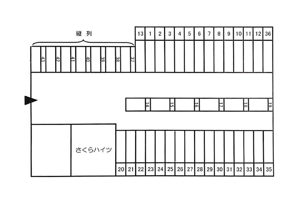 保田１７７６Ｐの駐車配置図