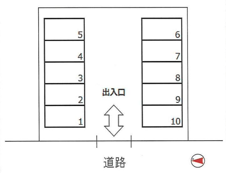 鶴ヶ丘3丁目駐車場の駐車配置図