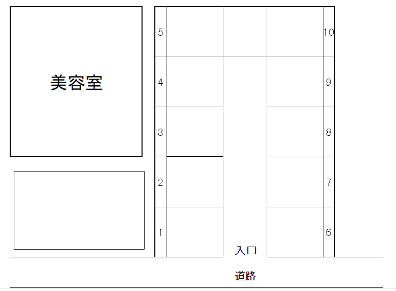 惣領駐車場の駐車配置図