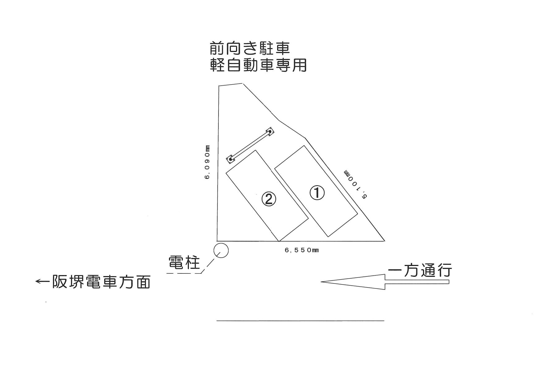 玉出東1丁目の駐車配置図