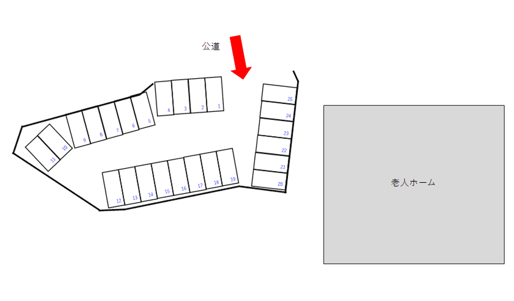 ファームパーキング２の駐車配置図