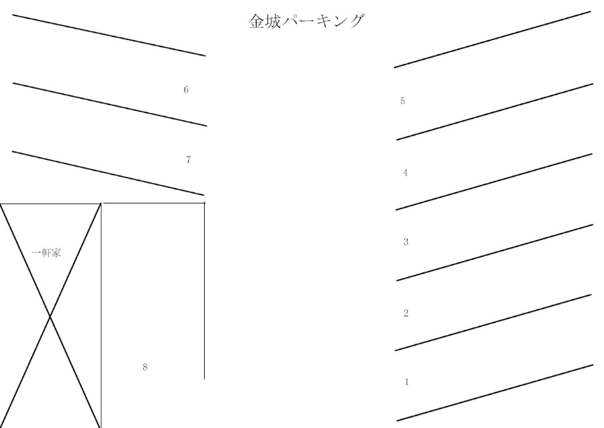 金城パーキングの駐車配置図