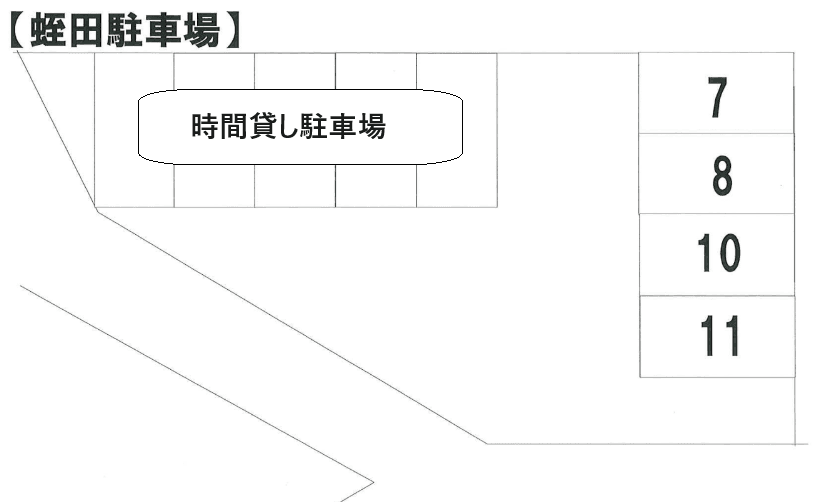 蛭田駐車場の駐車配置図