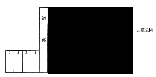 上熊本1丁目前田駐車場NO.2の駐車配置図