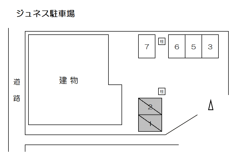 ジュネス駐車場の駐車配置図