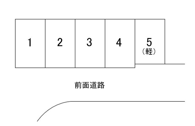 五日市１丁目５ガレージの駐車配置図