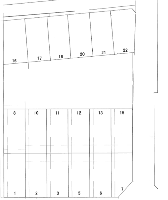 南上町1丁目駐車場の駐車配置図