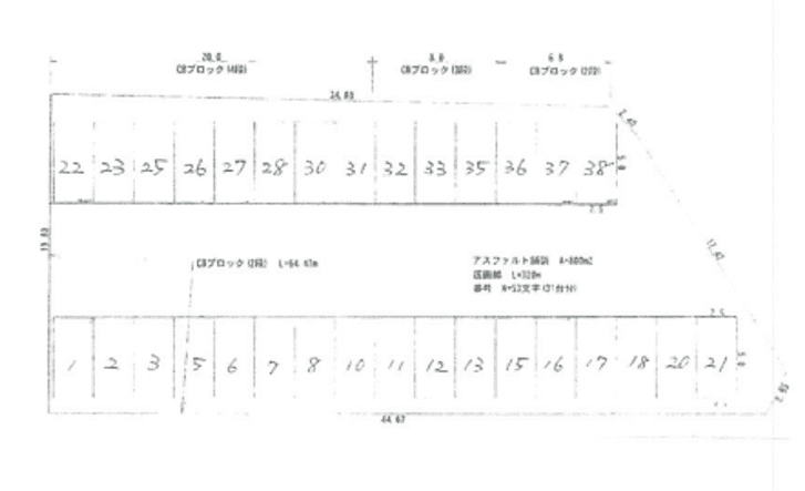 西太郎丸Ｓパーキングの駐車配置図