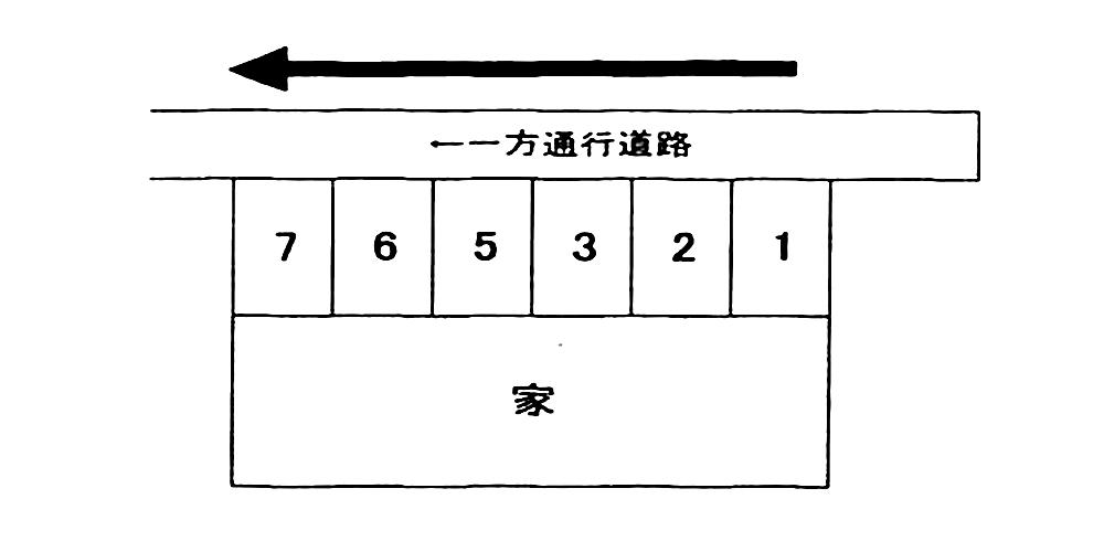 北安江Ｋパーキングの駐車配置図