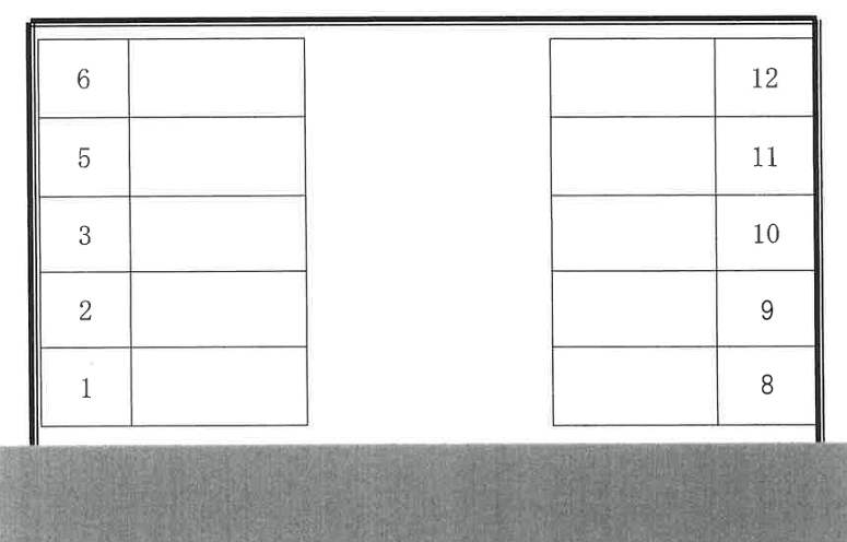 ミヤモト駐車場の駐車配置図