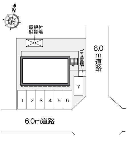 恵ハイツ(26387)の駐車配置図