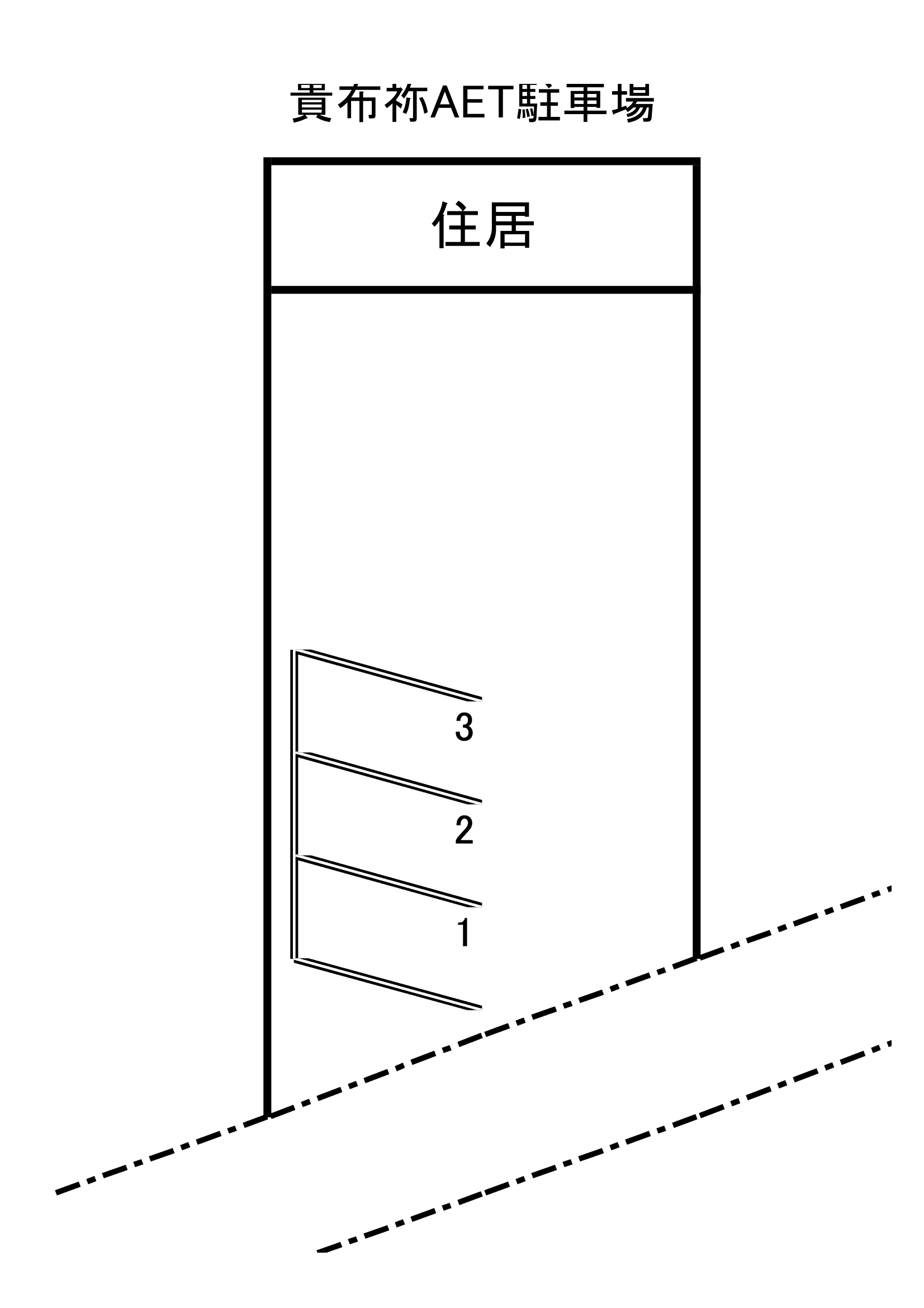 貴布祢AET駐車場の駐車配置図