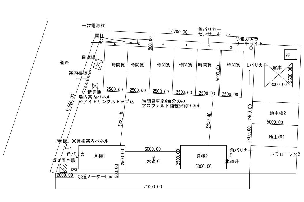 アイパーク海老名東柏ヶ谷第1の駐車配置図
