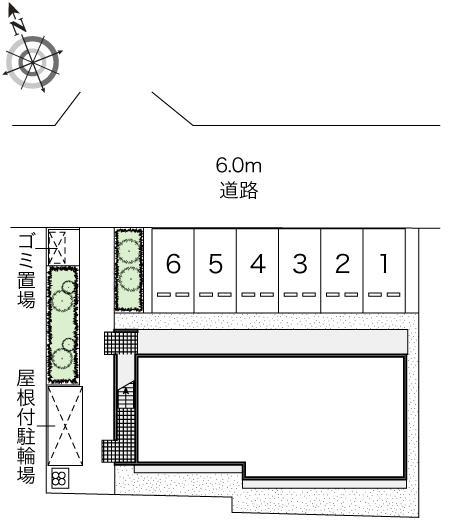 南逆井(46458)の駐車配置図