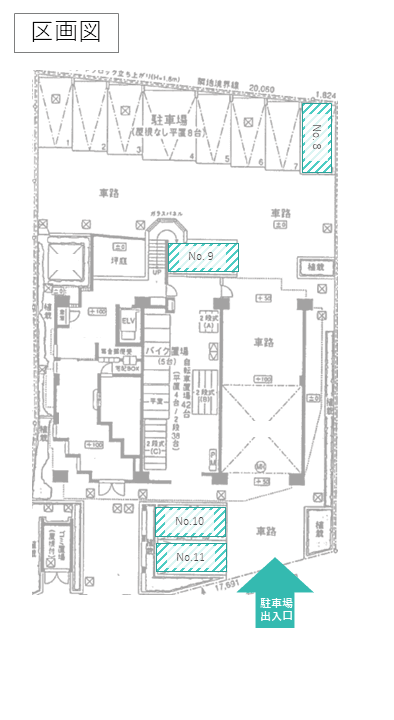 飯塚４丁目駐車場の駐車配置図