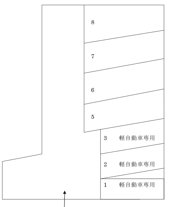 225駐車場の駐車配置図