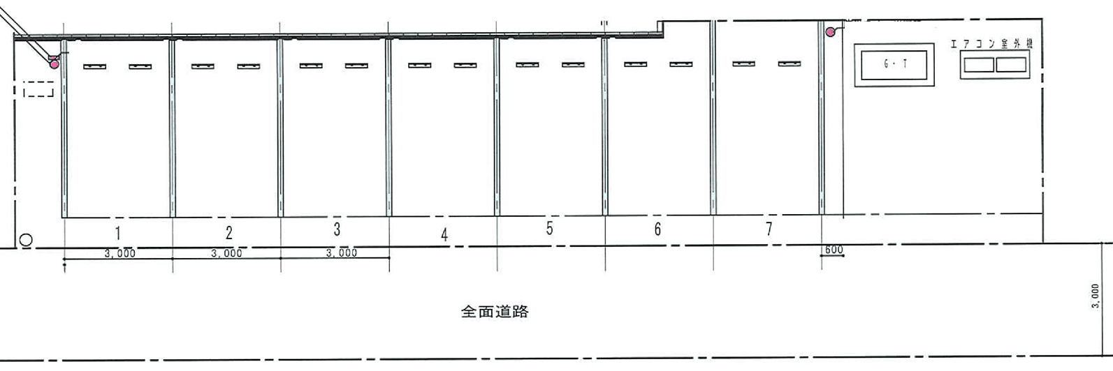 ＴＪ大町５丁目パーキングの駐車配置図