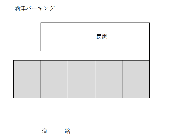 酒津パーキングの駐車配置図