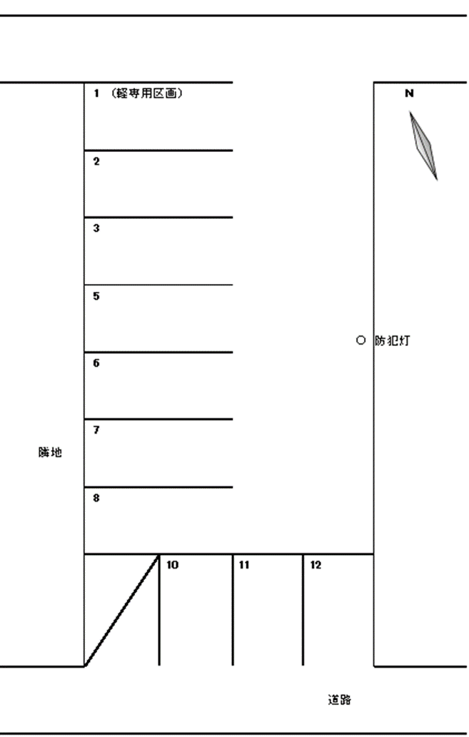 鯉江本町パーキングⅡの駐車配置図