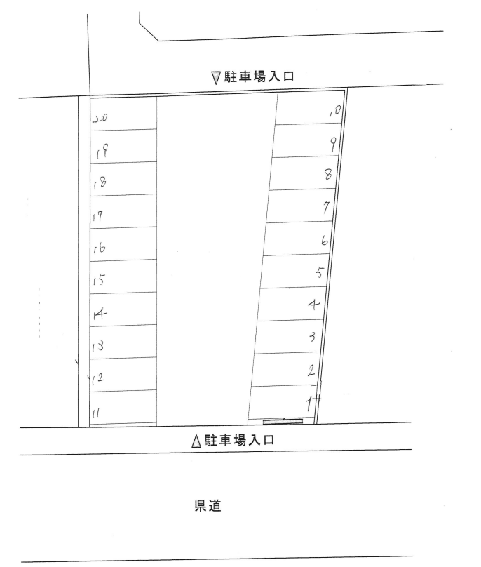 新生パーキングの駐車配置図