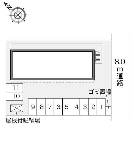 花水木館(23612)の駐車配置図