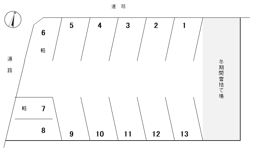 城東中央１丁目東口パーキングの駐車配置図