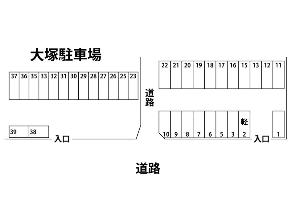 大塚駐車場の駐車配置図