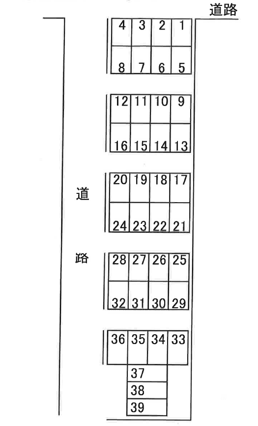 ＫＦ－Ｐａｒｋ　七条壬生川の駐車配置図