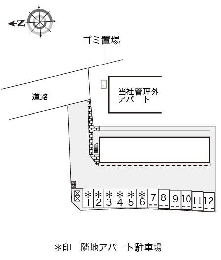 嵐山Ⅱ(24830)の駐車配置図