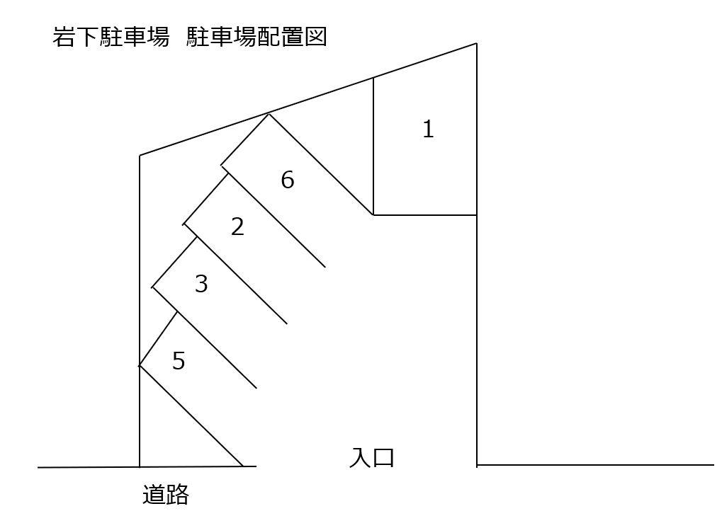 岩下駐車場の駐車配置図