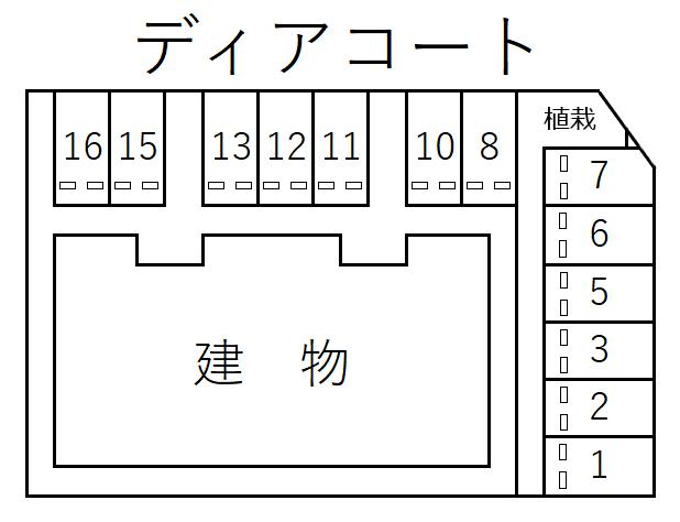 ディアコートの駐車配置図