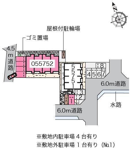 クレイノ姫路玉手Ⅱ(55752)　敷地外駐車場の駐車配置図