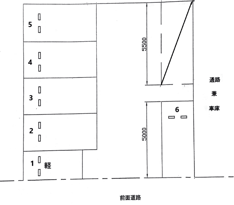 南八千代駐車場の駐車配置図