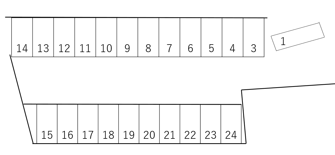 澤田駐車場の駐車配置図
