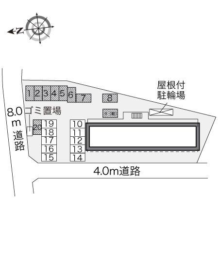 Ｐｌａｃｉｄｏ(28988)の駐車配置図