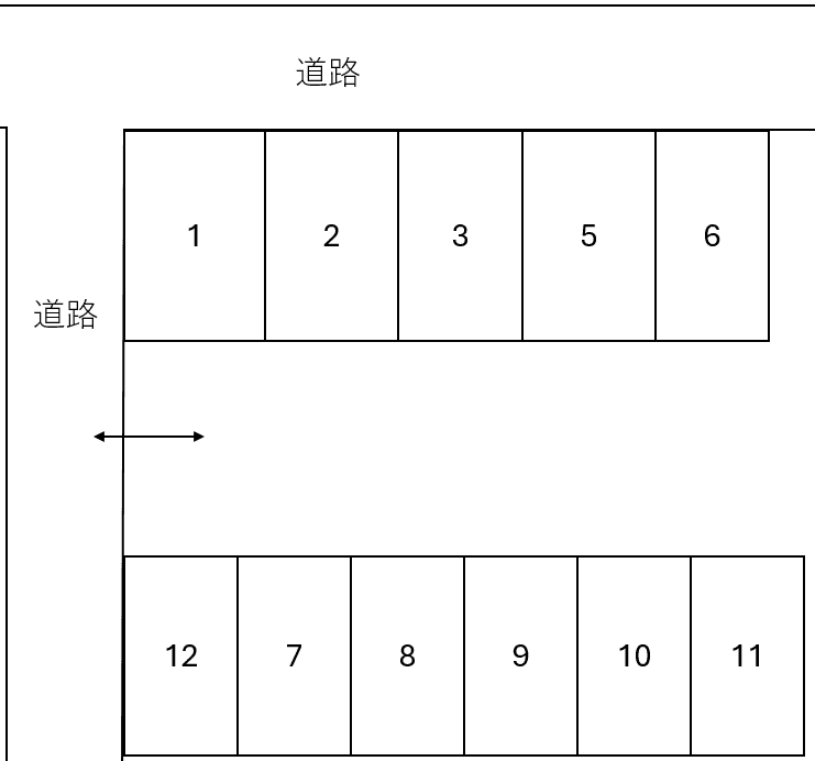 園部駐車場の駐車配置図